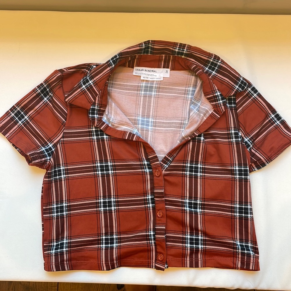 Urban renewal plaid crop top, XS